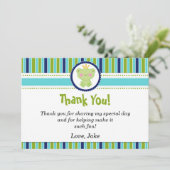 Vert de bleu marine de carte de remerciements de (Debout devant)