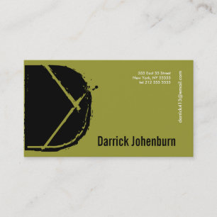 Vert de carte de visite d'alphabet de lettre de D