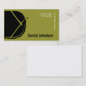 Vert de carte de visite d'alphabet de lettre de D (Devant / Derrière)