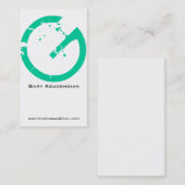 Vert de carte de visite d'alphabet de lettre de G (Devant / Derrière)