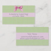 Vert de carte de visite de guingan de pays (Devant / Derrière)