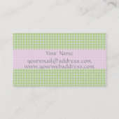 Vert de carte de visite de guingan de pays (Dos)