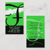 Vert de carte de visite professionnelle de visite (Devant / Derrière)