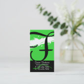 Vert de carte de visite professionnelle de visite (Debout devant)