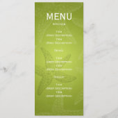Vert de chaux d'étoiles de mer de menu de mariage (Dos)