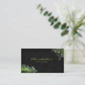 Vert de chaux floral de carte de visite de spa à (Debout devant)