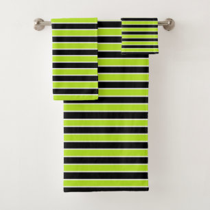 Vert de chaux, rayures noires et blanches