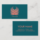 VERT DE CORAIL DE CARTE DE VISITE DE FLEUR DE (Devant / Derrière)