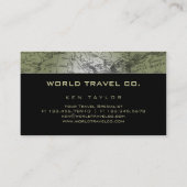 Vert de globe de carte du monde de carte de visite (Dos)