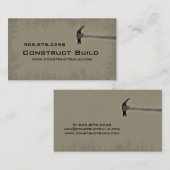 Vert de grunge de carte de visite d'entrepreneur (Devant / Derrière)