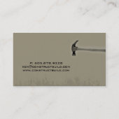 Vert de grunge de carte de visite d'entrepreneur (Dos)