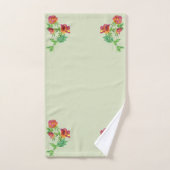 Vert de mer, Vermillion Floral (Serviette à main)