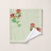 Vert de mer, Vermillion Floral (Gant de toilette)