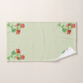 Vert de mer, Vermillion Floral (Serviette à main)