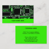 Vert de modèle de carte de visite du vert 2 de (Devant / Derrière)