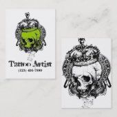 Vert de noir de carte de visite d'artiste de (Devant / Derrière)