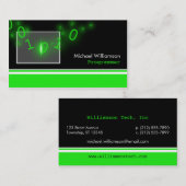 Vert de programmeur les cartes de visite de 1 et (Devant / Derrière)