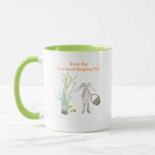 Vert de ressort de tasse de café de lapin d'achats