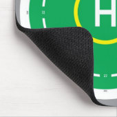 Vert de tapis de souris d'hélipont à sens unique (Coin)