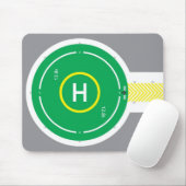 Vert de tapis de souris d'hélipont à sens unique (Avec souris)