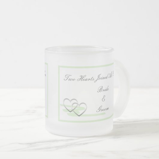 Vert de tasse de deux coeurs (Devant droit)