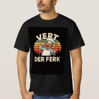 Vert Der Ferk Drôle Chef Retro T-Shirt