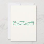 Vert dessiné ensemble Faire-part de mariage (Dos)