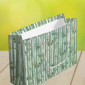 Vert doux avec fleurs blanches Sac cadeau