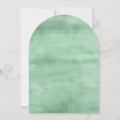 Vert doux Floral Première Communion Invitation (Dos)