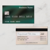 Vert du CARTE DE VISITE de style de carte de (Devant / Derrière)