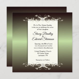 Vert Élégance Faire-part de mariage