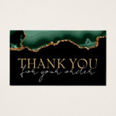 vert émeraude agate merci carte de réduction (Devant)