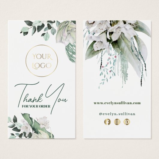 vert émeraude bouquet fleurs blanches insérer (Devant & derrière)