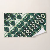 vert émeraude brut répété sous texture blanche t (Serviette à main)