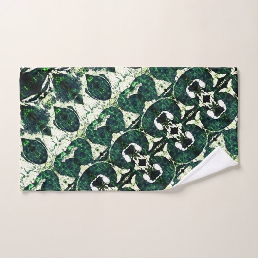 vert émeraude brut répété sous texture blanche t (Serviette à main)