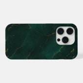 Vert émeraude et texture de marbre doré Luxe (Verso Horizontal)