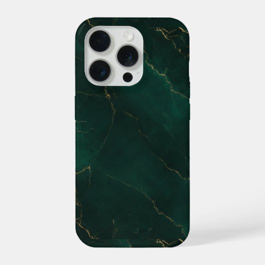 Vert émeraude et texture de marbre doré Luxe (Verso)