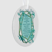 Vert émeraude sur support de texture sculptée (devant)