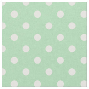 Vert en bon état et le blanc pointille le tissu de