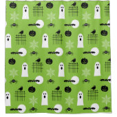 Vert Enfants Halloween Print Douche rideau (Devant)