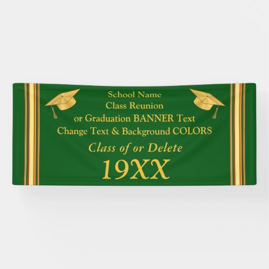 Vert et bannière ou obtention du diplôme de la (Horizontal)