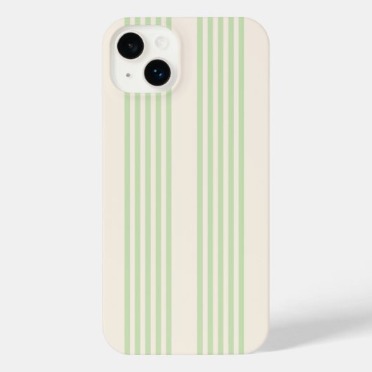 Vert et beige cinq bandes iPhone 14 plus coque (Verso)