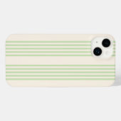 Vert et beige cinq bandes iPhone 14 plus coque (Verso Horizontal)