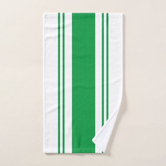 Vert et blanc (Serviette à main)