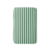 Vert et blanc barre le tapis de bain (Devant (Vertical))