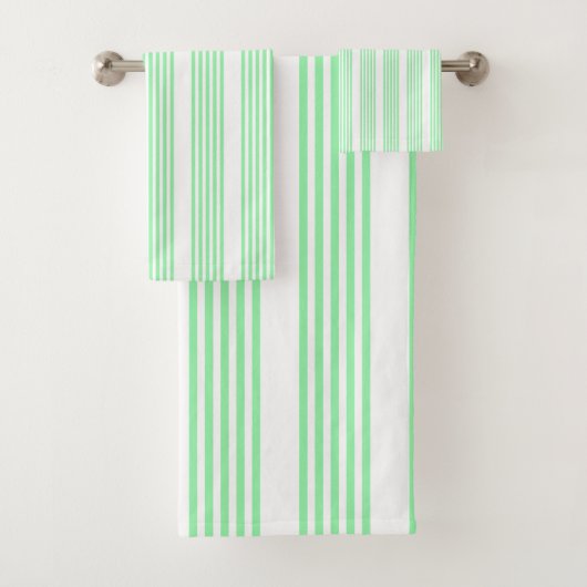 Vert et blanc cinq bandes motif (En situation)