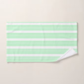 Vert et blanc cinq bandes motif (Serviette à main)