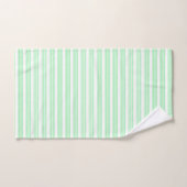 Vert et blanc cinq bandes motif (Serviette à main)