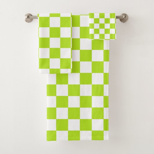 Vert et blanc de chaux Checkered (En situation)