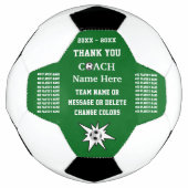 Vert et blanc, Merci de cadeaux d'entraîneurs de f (Devant)